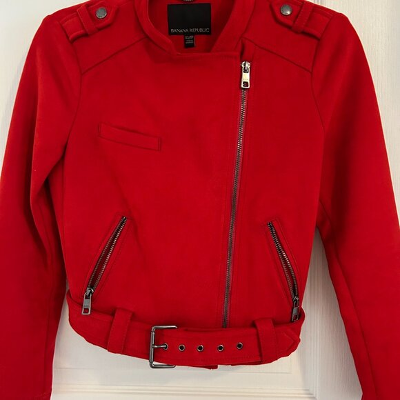 BANANA REPUBLIC Faux Suede Moto Jacket – XS - Picture 4 of 6